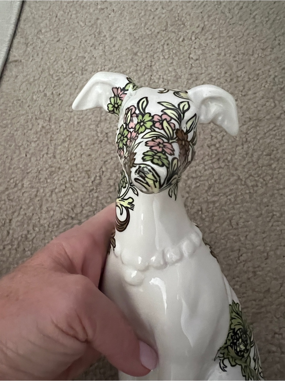 Anthropologie Floral Whippet Dog Vase - Picture 6 of 11